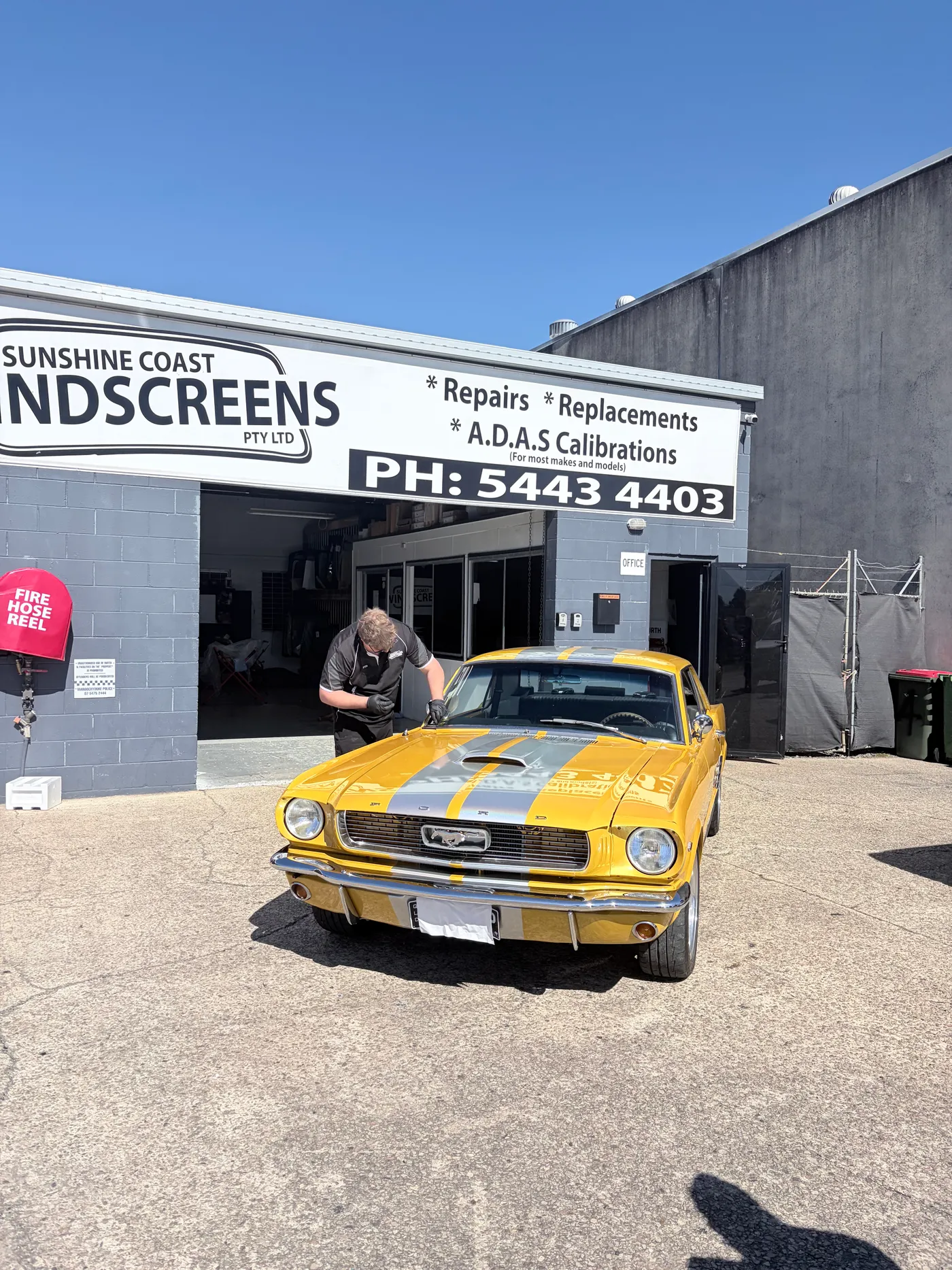 Out the front at Shed 4, Kayleigh Drive — Sunshine Coast Windscreens gallery