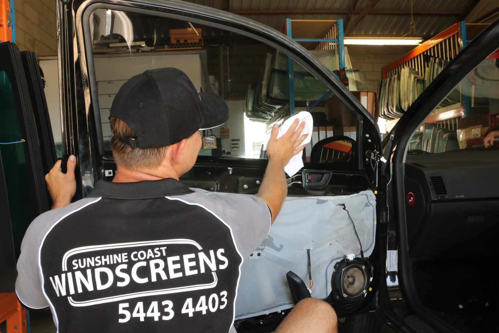 Inside the Sunshine Coast Windscreens workshop in Buderim